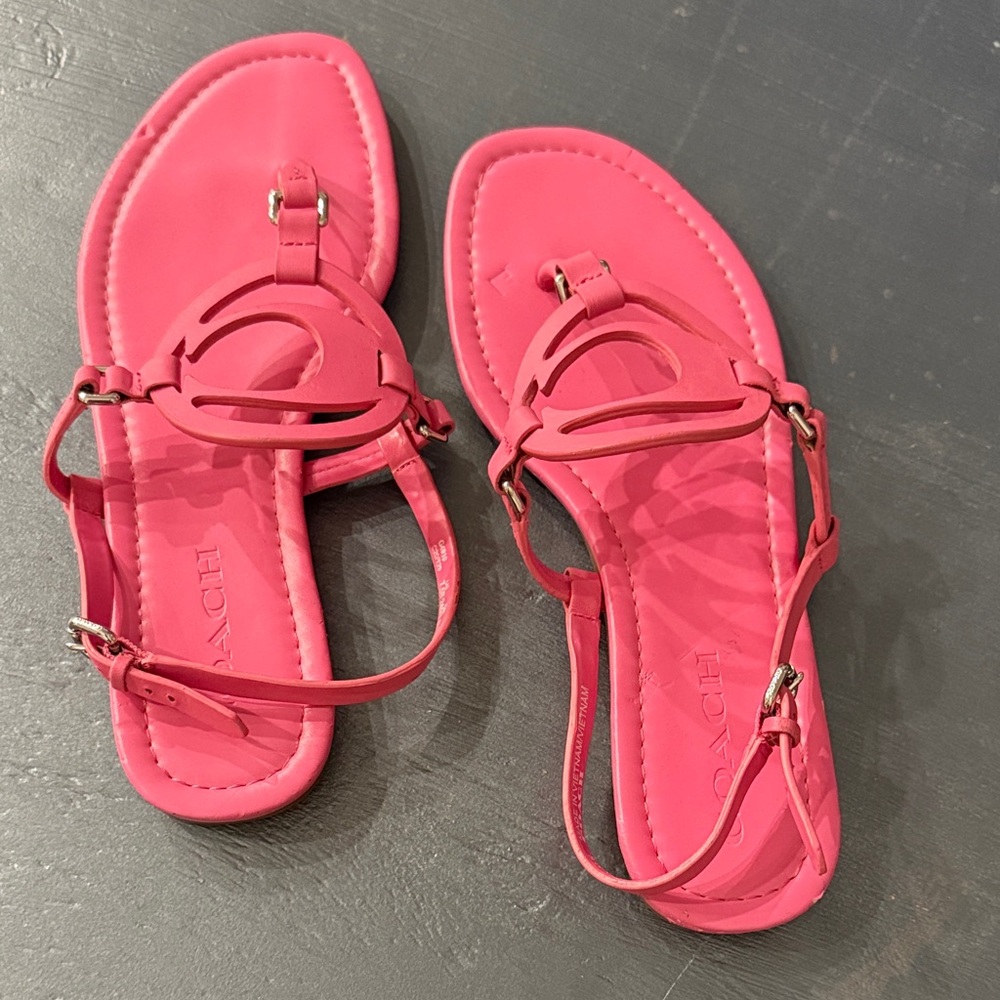 Coach Vibrant Pink Sandals